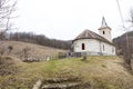 The church and graveyard from Rachis village Royalty Free Stock Photo