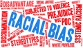 Racial Bias Word Cloud Royalty Free Stock Photo