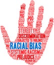 Racial Bias Word Cloud Royalty Free Stock Photo