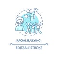 Racial bullying concept icon Royalty Free Stock Photo