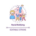 Racial bullying concept icon Royalty Free Stock Photo