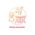 Racial bullying concept icon Royalty Free Stock Photo