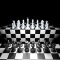 Racial divide chess pieces Royalty Free Stock Photo