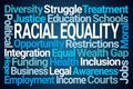 Racial Equality Word Cloud Royalty Free Stock Photo