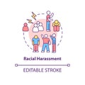 Racial harassment concept icon Royalty Free Stock Photo
