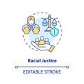 Racial justice concept icon