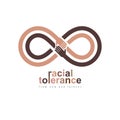 Racial Tolerance conceptual symbol, Martin Luther King Day, Zero