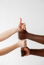 racial tolerance hands tower acceptance support