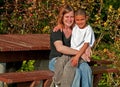 Racially Mixed Mother and Son Royalty Free Stock Photo