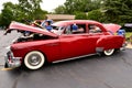 Beautiful Red 1951 Pontiac Silver Streak 8 at Car Show Royalty Free Stock Photo