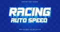 Racing Auto Speed editable text effect Template Royalty Free Stock Photo