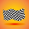 Racing background with checkered flag vector illustration Royalty Free Stock Photo