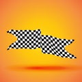 Racing background with checkered flag vector illustration Royalty Free Stock Photo