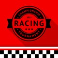 Racing stamp-15 Royalty Free Stock Photo