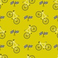 Racing bicycles seamless pattern