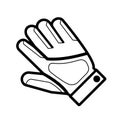 Racing bike glove Icon Symbol. Protective glove. Royalty Free Stock Photo