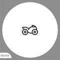 Racing bike vector icon sign symbol Royalty Free Stock Photo