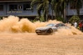 A racing car is drifting in ground. colombo,srilanka. 24th march 2018