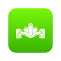 Racing car formula icon green