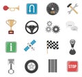 Racing Car Icon Set Royalty Free Stock Photo