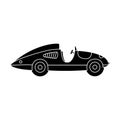 Racing car icon vector. Bolide illustration sign. Race symbol or logo.