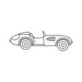 Racing car icon vector. Bolide illustration sign. Race symbol or logo. Royalty Free Stock Photo