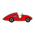 Racing car icon vector. Bolide illustration sign. Race symbol or logo.