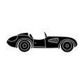 Racing car icon vector. Bolide illustration sign. Race symbol or logo. Royalty Free Stock Photo