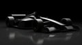 Racing car prototype, silhouette on black. Car of my own design Photo realistic render , Generate AI