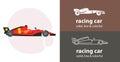 racing car vector icon. racing sport line solid flar icon