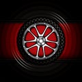 Racing car wheel Royalty Free Stock Photo