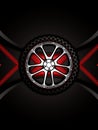 Racing car wheel Royalty Free Stock Photo