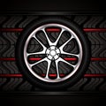 Racing car wheel Royalty Free Stock Photo