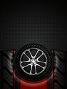 Racing car wheel Royalty Free Stock Photo