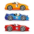 Racing cars.