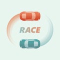 Racing Championship Logo / Emblem. Retro Style