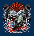 racing circuit and motorcycle with biker background