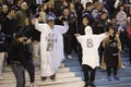 Racing Club fans hold a wake to celebrate the relegation of their rival Independiente Royalty Free Stock Photo