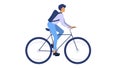 Racing cyclist. Man riding a bicycle vector illustration Royalty Free Stock Photo