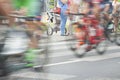 Racing Cyclists, Motion Blur Royalty Free Stock Photo