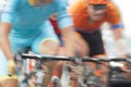 Racing Cyclists, Motion Blur Royalty Free Stock Photo