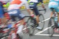 Racing Cyclists, Motion Blur Royalty Free Stock Photo