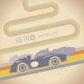 Racing design with retro car.