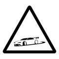 Racing Drift Area Symbol Sign ,Vector Illustration, Isolate On White Background Label. EPS10