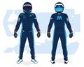 Racing driver uniform template mockup design