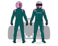 Racing driver uniform template mockup design