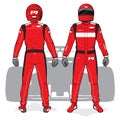 Racing driver uniform template mockup design