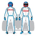 Racing driver uniform template mockup design