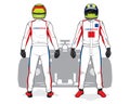 Racing driver uniform template mockup design