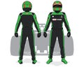 Racing driver uniform template mockup design